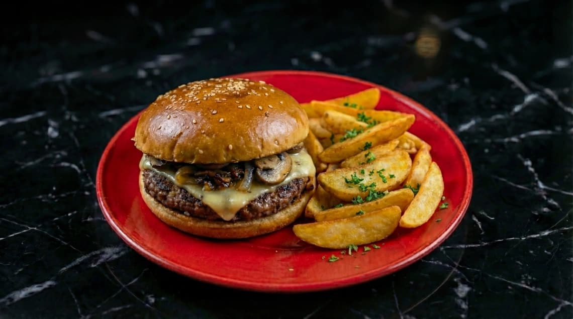Mushroom Swiss Burger
