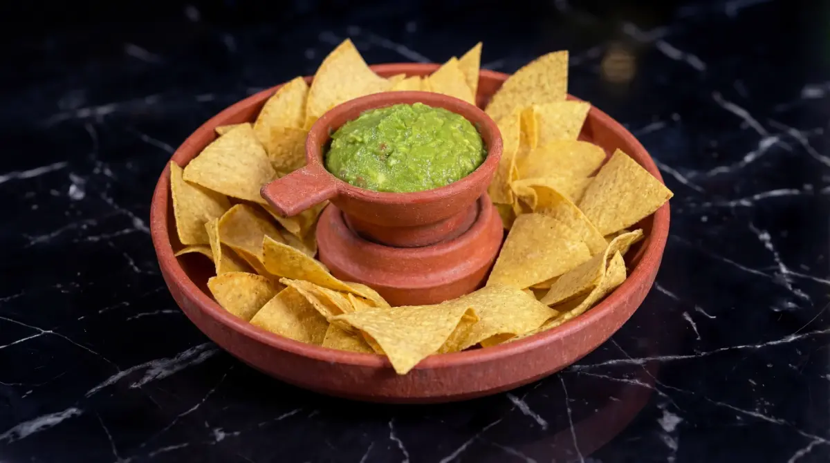 Guacamole and chips